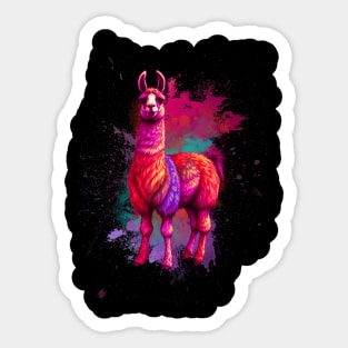 Colorful Llama Sticker